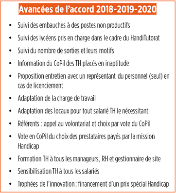 avancees accord 2018 2019 2020