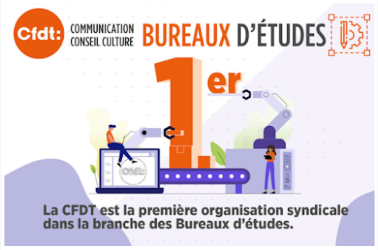 article CFDT 1er syndicat de la branche bureaux d'étude